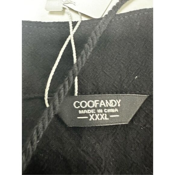 NWT Coofandy Men’s Cotton Blend Black Tank Top Size 3XL - Picture 7 of 9